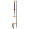 Stella Homewares 5-Tier Corner Shelf Light Brown and Black 45.5x31.5x180 cm