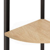 Stella Homewares 5-Tier Corner Shelf Light Brown and Black 45.5x31.5x180 cm