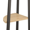 Stella Homewares 5-Tier Corner Shelf Light Brown and Black 45.5x31.5x180 cm