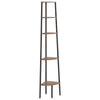 Stella Homewares 5-Tier Corner Shelf Dark Brown and Black 45.5x31.5x180 cm