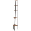 Stella Homewares 5-Tier Corner Shelf Dark Brown and Black 45.5x31.5x180 cm