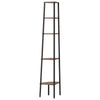 Stella Homewares 5-Tier Corner Shelf Dark Brown and Black 45.5x31.5x180 cm