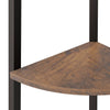 Stella Homewares 5-Tier Corner Shelf Dark Brown and Black 45.5x31.5x180 cm