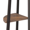 Stella Homewares 5-Tier Corner Shelf Dark Brown and Black 45.5x31.5x180 cm