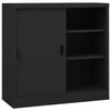 Stella Homewares Office Cabinet with Sliding Door Anthracite 90x40x90 cm Steel