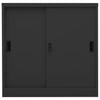 Stella Homewares Office Cabinet with Sliding Door Anthracite 90x40x90 cm Steel