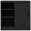 Stella Homewares Office Cabinet with Sliding Door Anthracite 90x40x90 cm Steel