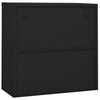 Stella Homewares Office Cabinet with Sliding Door Anthracite 90x40x90 cm Steel