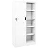 Stella Homewares Office Cabinet with Sliding Door White 90x40x180 cm Steel