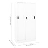 Stella Homewares Office Cabinet with Sliding Door White 90x40x180 cm Steel