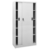 Stella Homewares Office Cabinet with Sliding Door Light Grey 90x40x180 cm Steel