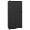 Stella Homewares Office Cabinet with Sliding Door Anthracite 90x40x180 cm Steel