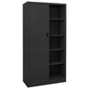 Stella Homewares Office Cabinet with Sliding Door Anthracite 90x40x180 cm Steel