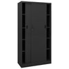 Stella Homewares Office Cabinet with Sliding Door Anthracite 90x40x180 cm Steel