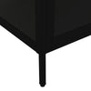 Stella Homewares Display Cabinet Black 90x40x180 cm Steel and Tempered Glass