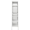 Stella Homewares Display Cabinet White 90x40x180 cm Steel and Tempered Glass