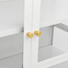 Stella Homewares Display Cabinet White 90x40x180 cm Steel and Tempered Glass