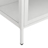 Stella Homewares Display Cabinet White 90x40x180 cm Steel and Tempered Glass