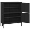 Stella Homewares Storage Cabinet Black 80x35x101.5 cm Steel
