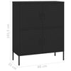 Stella Homewares Storage Cabinet Black 80x35x101.5 cm Steel
