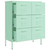 Stella Homewares Drawer Cabinet Mint 80x35x101.5 cm Steel