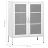 Stella Homewares Storage Cabinet White 80x35x101.5 cm Steel