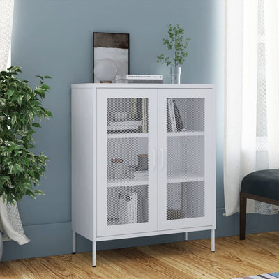 Stella Homewares Storage Cabinet White 80x35x101.5 cm Steel