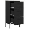 Stella Homewares Storage Cabinet Black 42.5x35x101.5 cm Steel