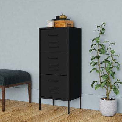 Stella Homewares Storage Cabinet Black 42.5x35x101.5 cm Steel