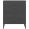 Stella Homewares Chest of Drawers Anthracite 80x35x101.5 cm Steel