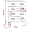 Stella Homewares Chest of Drawers Anthracite 80x35x101.5 cm Steel