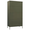 Stella Homewares Wardrobe Olive Green 90x50x180 cm Steel