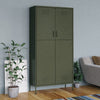 Stella Homewares Wardrobe Olive Green 90x50x180 cm Steel