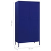 Stella Homewares Wardrobe Navy Blue 90x50x180 cm Steel