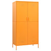 Stella Homewares Wardrobe Mustard Yellow 90x50x180 cm Steel