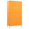 Stella Homewares Wardrobe Mustard Yellow 90x50x180 cm Steel