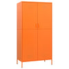 Stella Homewares Wardrobe Orange 90x50x180 cm Steel