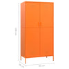 Stella Homewares Wardrobe Orange 90x50x180 cm Steel