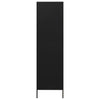 Stella Homewares Wardrobe Black 90x50x180 cm Steel
