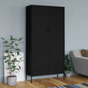 Stella Homewares Wardrobe Black 90x50x180 cm Steel
