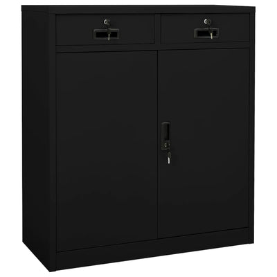 Stella Homewares Office Cabinet Black 90x40x102 cm Steel