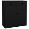 Stella Homewares Office Cabinet Black 90x40x102 cm Steel