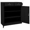 Stella Homewares Office Cabinet Black 90x40x102 cm Steel