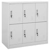 Stella Homewares Locker Cabinet Light Grey 90x45x92.5 cm Steel