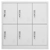 Stella Homewares Locker Cabinet Light Grey 90x45x92.5 cm Steel