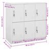 Stella Homewares Locker Cabinet Light Grey 90x45x92.5 cm Steel