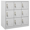 Stella Homewares Locker Cabinet Light Grey 90x45x92.5 cm Steel