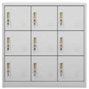 Stella Homewares Locker Cabinet Light Grey 90x45x92.5 cm Steel