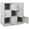 Stella Homewares Locker Cabinet Light Grey 90x45x92.5 cm Steel