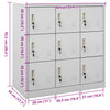 Stella Homewares Locker Cabinet Light Grey 90x45x92.5 cm Steel